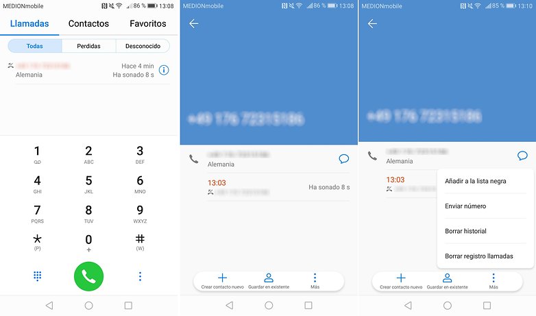 AndroidPIT-blokkering kontakter huawei ære