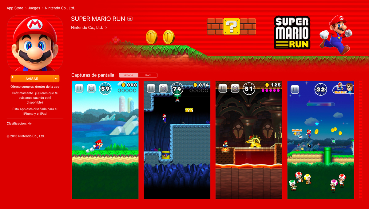 Prøv de spillbare demonstrasjonene av Super Mario Run for iPad og iPhone nå