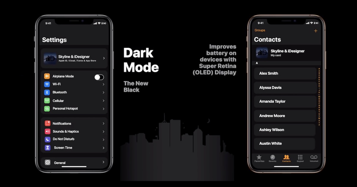 iOS 13 modo oscuro