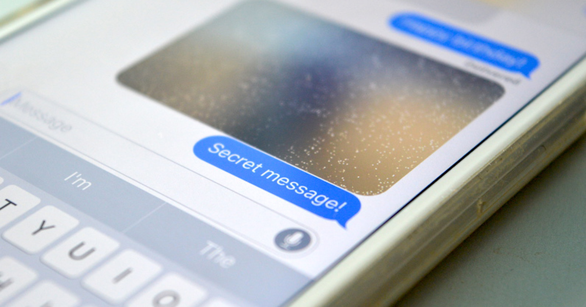Hvordan iOS 10 usynlige meldinger fungerer