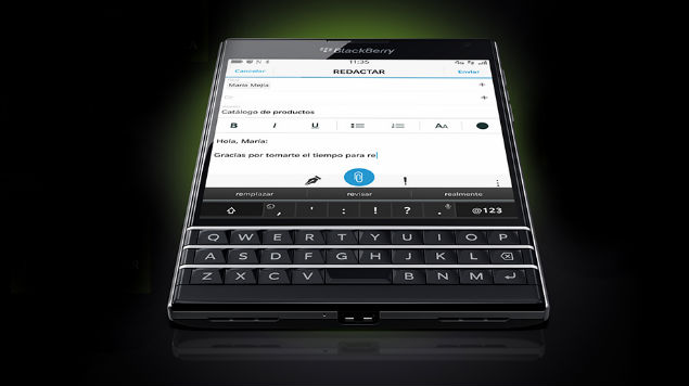 Bilde - BlackBerry, lastes pÃ¥ nytt, med, BlackBerry, Passport