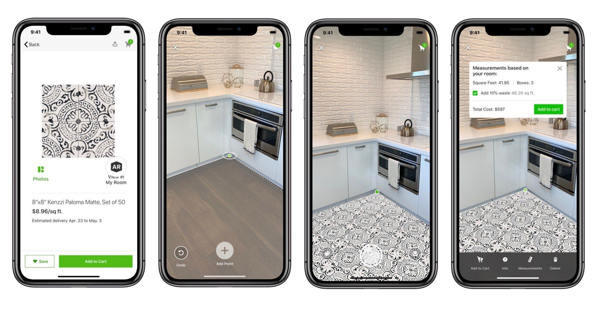 Dette er funksjonene til den utvidede virkeligheten du liker: endre gulvet i huset ditt med denne appen