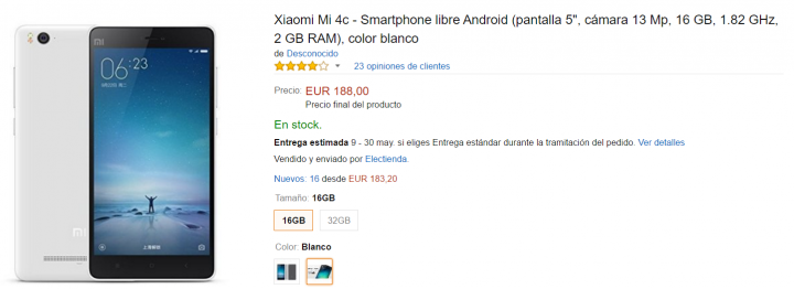 Bilde - Tilbud: kjøp Xiaomi Mi4C for under 190 euro