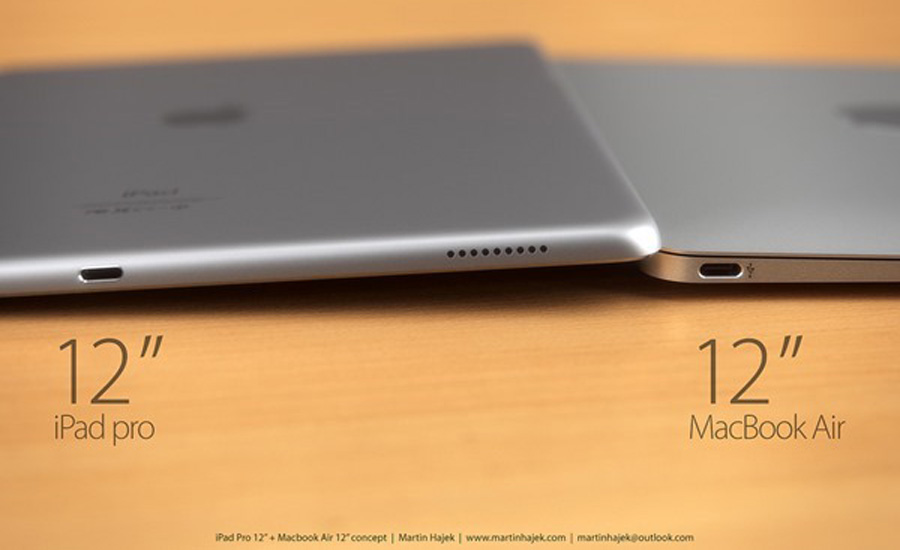 iPad Pro mot 12-tommers MacBook Air: konsept i bilder